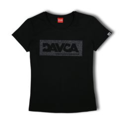 DAVCA T-Shirt damski black Glitter logo