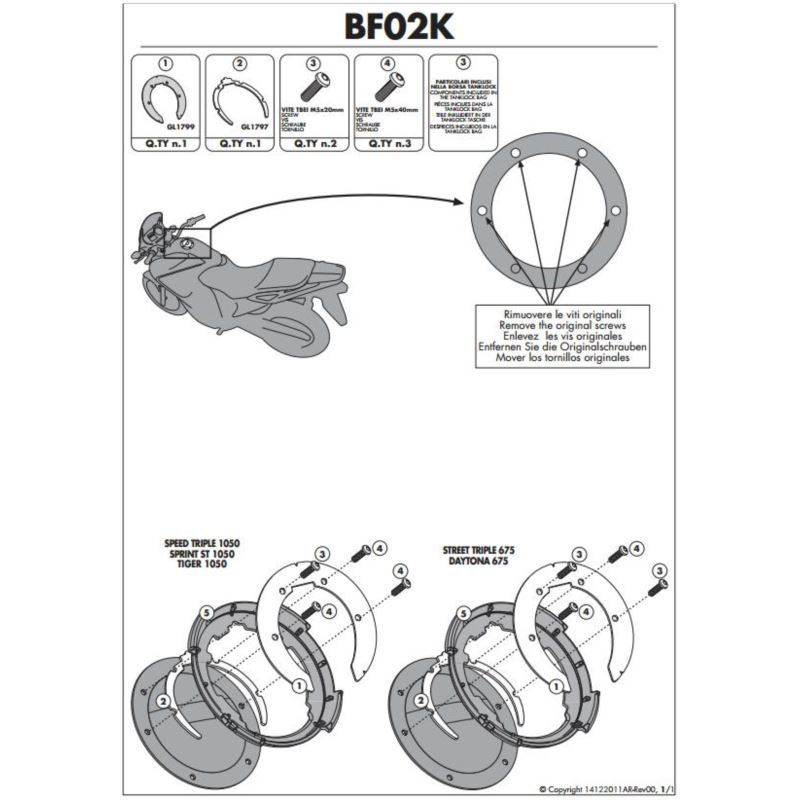KAPPA TANKLOCK TRIUMPH SPRINT 1050ST/GT