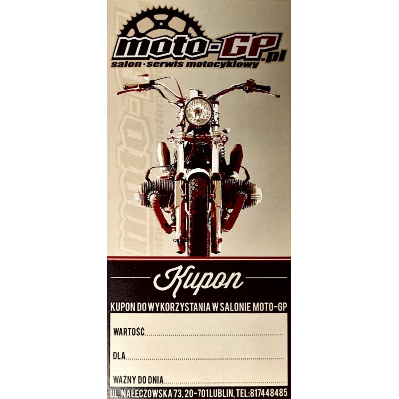 KUPON PODARUNKOWY MOTO-GP