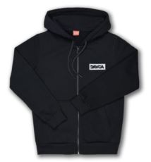 DAVCA bluza black logo z suwakiem