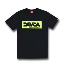 DAVCA T-shirt black logo fluo