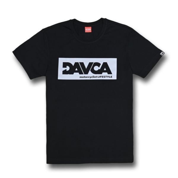 DAVCA T-shirt black logo grey
