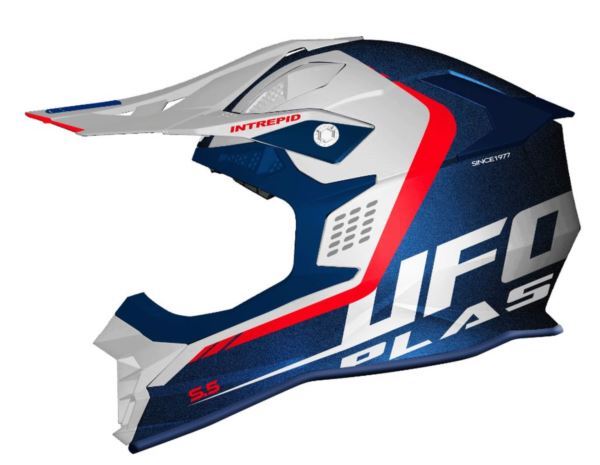 UFO KASK INTREPID CROSS BIAŁY/NIEBIESKI/CZER
