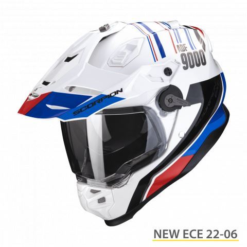 SCORPION ADF-9000 AIR kask DESERT WH-BL-RD L