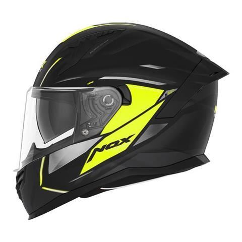 NOX N401 kask XENO cz/żół/flu L