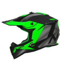 NOX N633KASK FUSION CZARNY MAT/ZIELONY M
