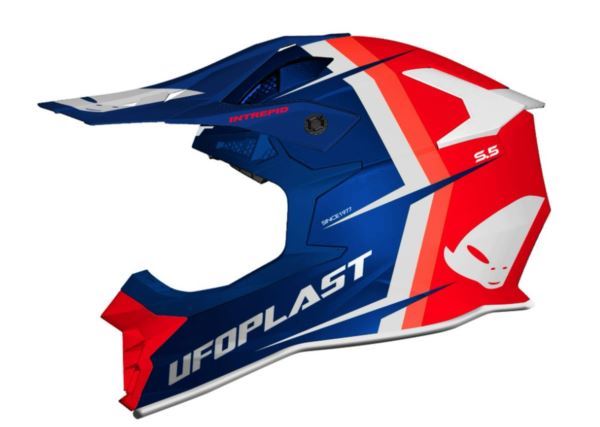 UFO KASK INTREPID CROSS CZERWONY/NIEBIESKI/BIAŁ XL
