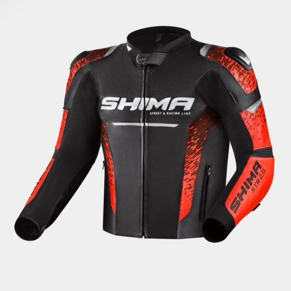 SHIMA STR 2.0 bright red kurtka skórzana 56