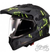KASK LS2 MX702 PIONEER II CRAZY M.BLACK H-V YEL XS