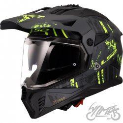 KASK LS2 MX702 PIONEER II CRAZY M.BLACK H-V YEL XS