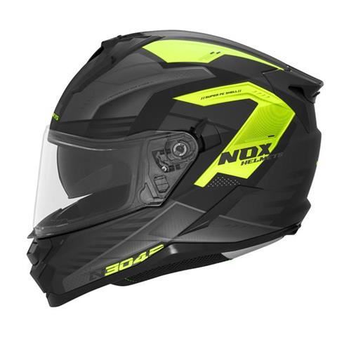 NOX N304S kask CARVER czarny-żółty fluo mat XL