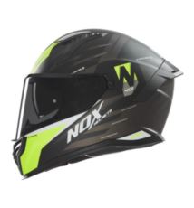 NOX N401 kask CROWER czarny/żółty fluo XL