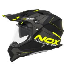 NOX N312 KASK DUAL VAPOR czarny/żółty XL