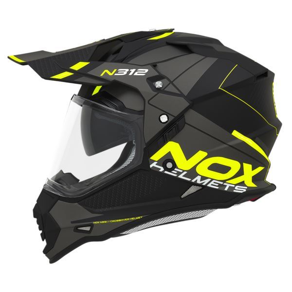 NOX N312 KASK DUAL VAPOR czarny/żółty XL