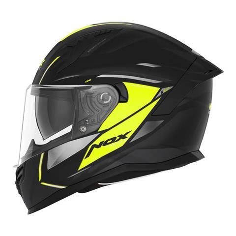 NOX N401 kask CZARNY ŻÓŁTY FLUO XL