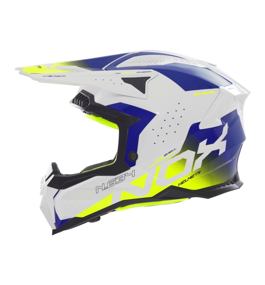NOX N634 kask GRADIENT BIAŁY/NIEBIESKI/ŻÓŁTY XL