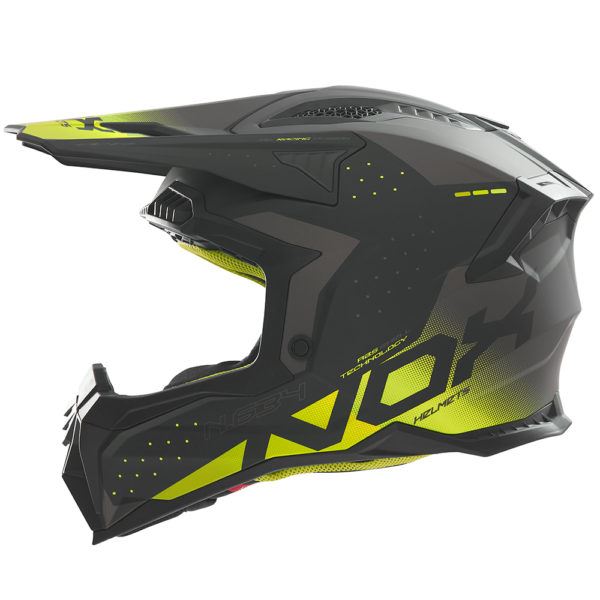 NOX N634 kask GRADIENT CZARNY ŻÓŁTY MAT L