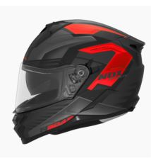 NOX N304S kask CARVER czarny/czerwony mat XL