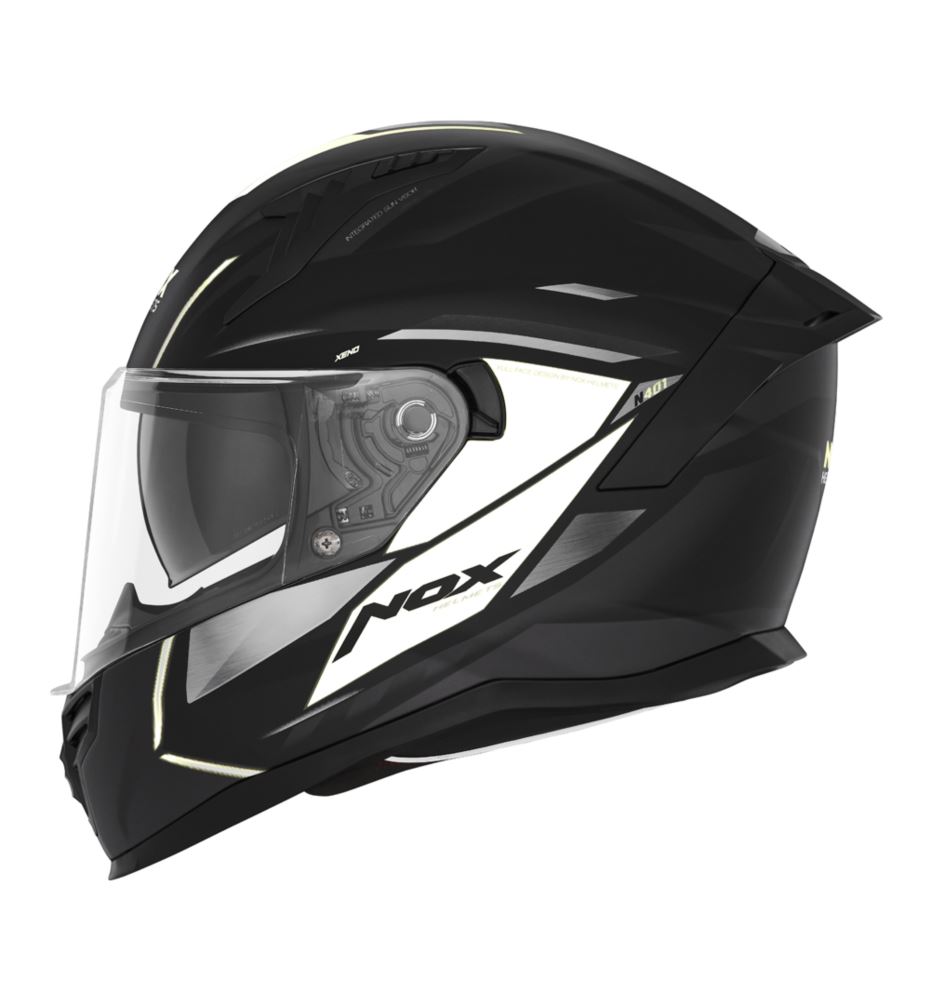 NOX N401 kask CZARNY BIAŁY MAT XL
