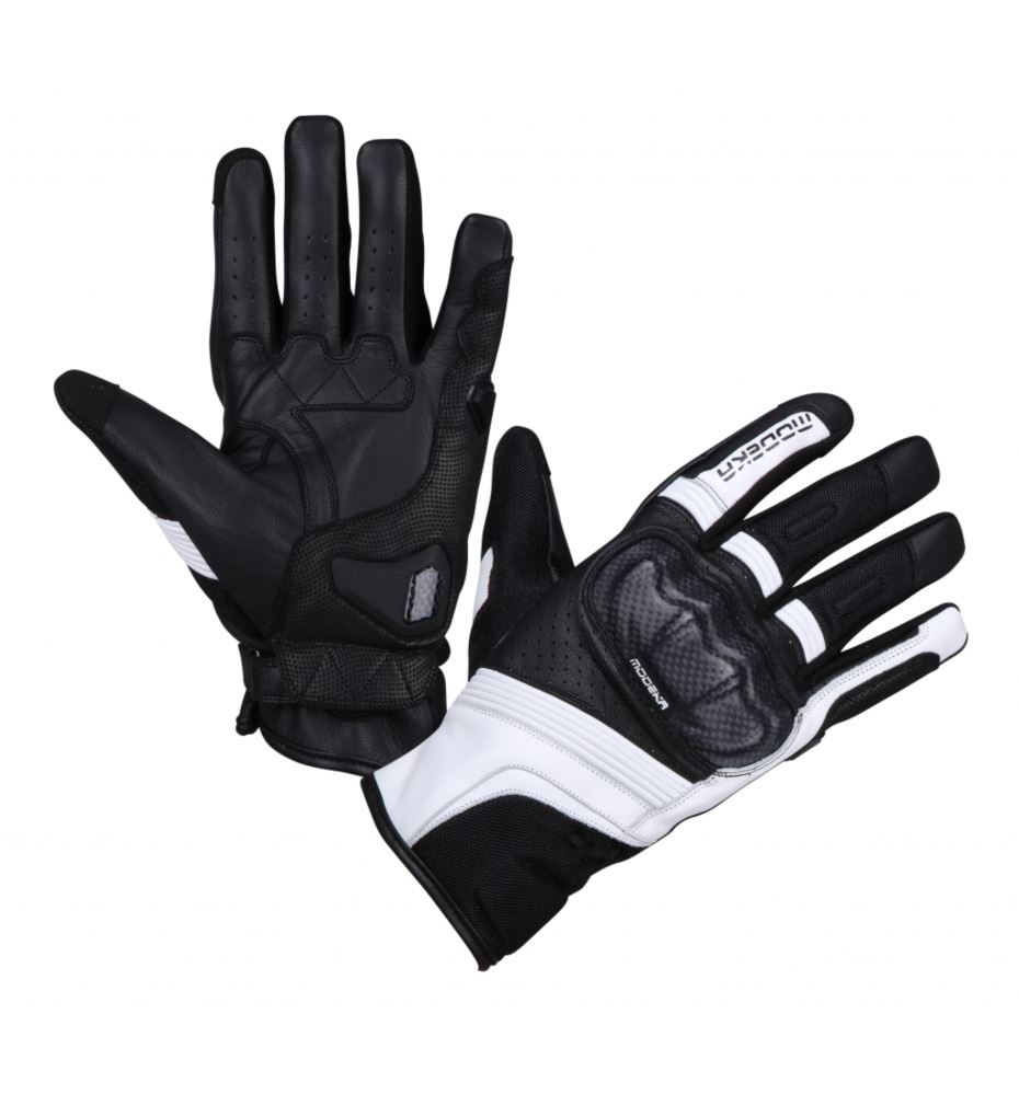 MODEKA Miako Air rękawice krótkie czarno-białe 12