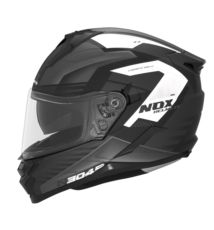 NOX N304S kask REVO czarny biały mat L