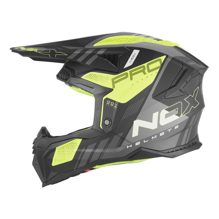 NOX N634 kask cross STORM czarny mat fluo L