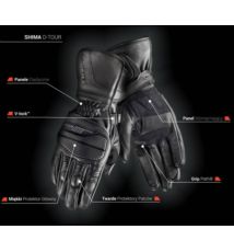 SHIMA D-TOUR rękawice czarne 3XL