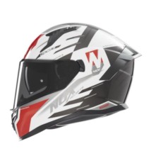 NOX N401 kask CROWER czarny/czerwony/biały L