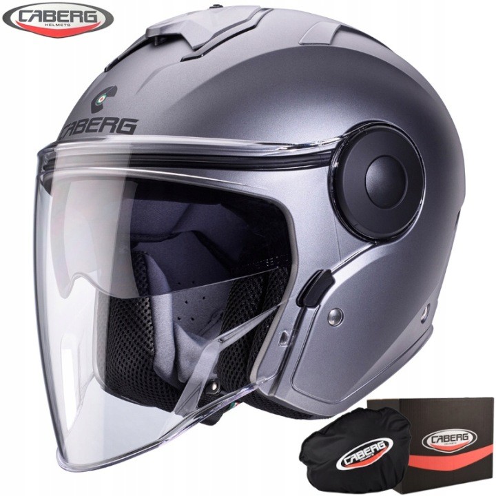 CABERG Soho kask jet szary mat S
