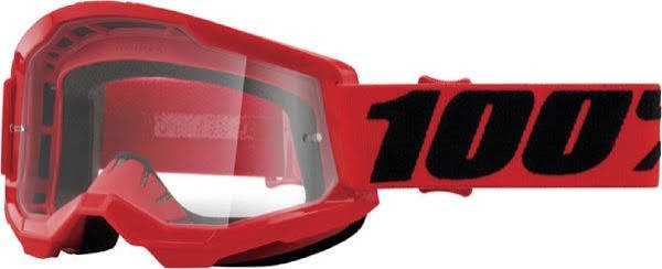 100 PROCENT GOGLE MODEL STRATA 2 RED CLEAR