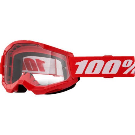 100 PROCENT GOGLE MODEL STRATA 2 RED CLEAR LENS