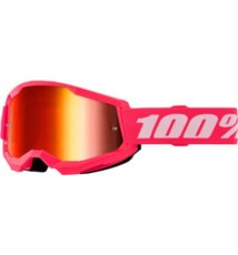 100 PROCENT GOGLE STRATA 2 PINK - MIRROR RED LENS