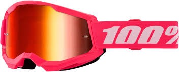 100 PROCENT GOGLE STRATA 2 PINK - MIRROR RED LENS