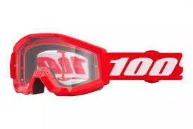 100 PROCENT GOGLE STRATA czerwone JUNIOR