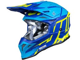 JUST1 J39 Kask Poseidon blue-yellow mat L